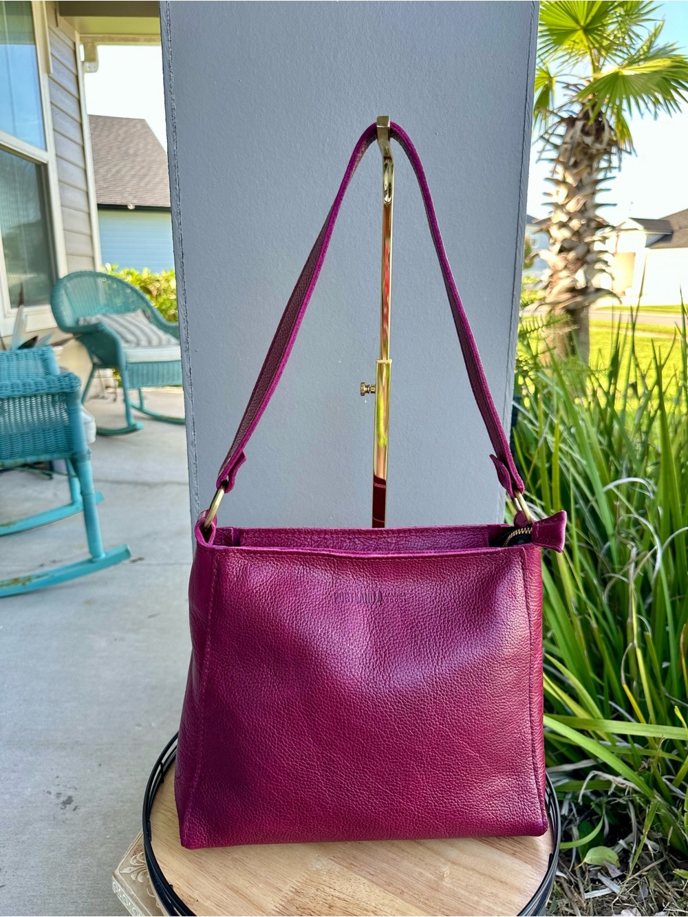 Portland Leather Triangle Bag in Orchid (Small)